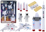 Set figurine spatiale astronauti si rachete, 33.5 x 22.5 x 4 cm, muticolor, 11 piese, Lean 17642