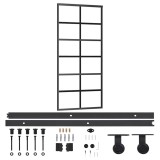 Cumpara ieftin Usa glisanta cu set feronerie, 90x205 cm, sticla ESG/aluminiu
