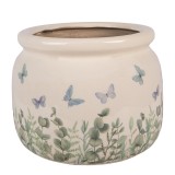 Cumpara ieftin Ghiveci flori ceramica multicolora Fluturasi &Oslash; 20x15 cm