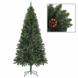Cumpara ieftin Brad de Craciun artificial cu conuri de pin, verde, 180 cm