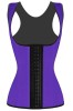 Corset Modelator Vesta Mov, Bumbac &amp; Latex, Inchidere Mos-Baba, Slabire, Sport, Fitness, Talie