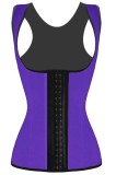 Corset Modelator Vesta Mov, Bumbac &amp; Latex, Inchidere Mos-Baba, Slabire, Sport, Fitness, Talie