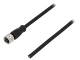 Conector M12 mamă 4 pini cu cablu - IP67, 1m, DEGSON ELECTRONICS
