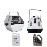 Cumpara ieftin Pachet Masina baloane, Lichid baloane 5 l si Mașină de fum cu telecomanda, DEPOX&reg;, argintiu