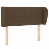 Cumpara ieftin Tablie de pat cu aripioare maro inchis 93x23x78/88 cm textil