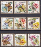 DB1 Fauna Fluturi 1967 Fujeira 9 v. PA MNH