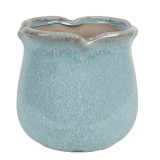 Cumpara ieftin Ghiveci flori ceramica albastra 12x12 cm