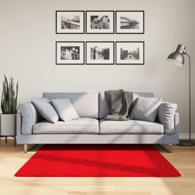 Covor &amp;bdquo;OVIEDO&amp;rdquo;, fire scurte, roșu, 120x120 cm foto