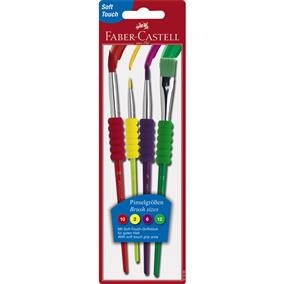 Pensule Soft touch Faber Castell 4 buc/set foto