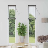 vidaXL Jaluzea pentru Fereastră cu perdele Altele Manual Negru 40 x 220 cm Aluminiu