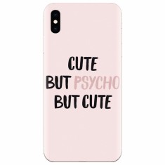 Husa silicon pentru Apple Iphone X, Cute But Psycho
