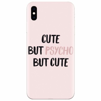 Husa silicon pentru Apple Iphone XS Max, Cute But Psycho foto