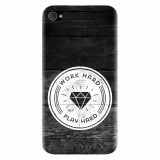 Husa silicon pentru Apple Iphone 4 / 4S, Work Hard Play Hard