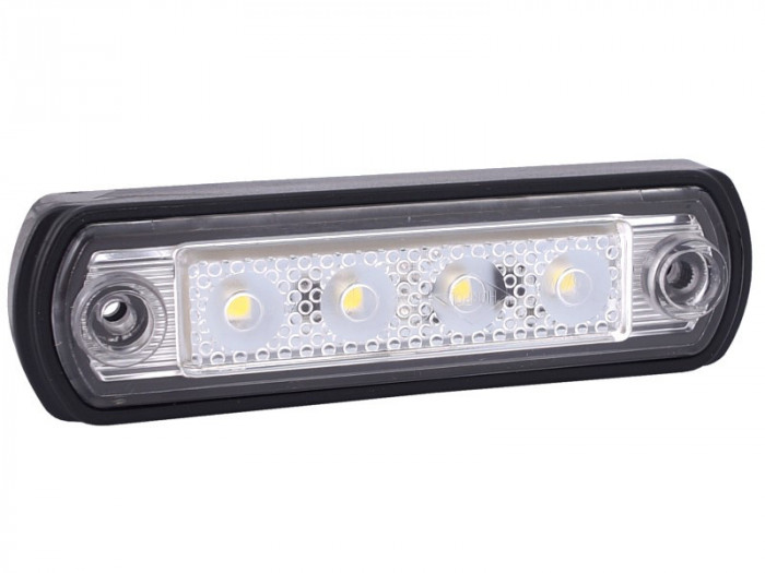 Lampă De Marcare Contur Led, 12/24v, Cu Bază Din Cauciuc, Pentru Tub, Alb 86482