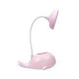 Lampa de birou pentru copii, 3 tipuri de lumina, putere 3W, model delfin roz / ZTS 8247