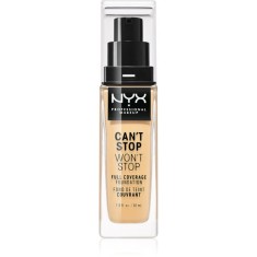 NYX Professional Makeup Can&#039;t Stop Won&#039;t Stop Full Coverage Foundation fond de ten cu acoperire ridicată culoare 08 True Beige 30 ml