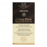 Vopsea de par My Color Elixir, Dark Blonde Copper Gold N6.43, 155 ml, Apivita