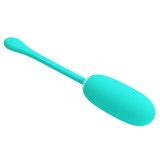 PRETTY LOVE - JULIUS WATERPROOF-RECHARGEABLE VIBRATING EGG AQUA GREEN, PRETTY LOVE SMART