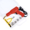 Pistol pentru lipit plastic, repararea fisurilor din plastic, 4 tipuri de capse, putere 50W, rosu