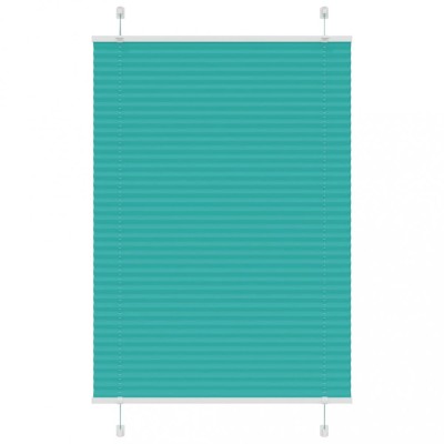 vidaXL Jaluzea plisată verde petrol 85x100cm Lățime țesătură 84,4 cm foto
