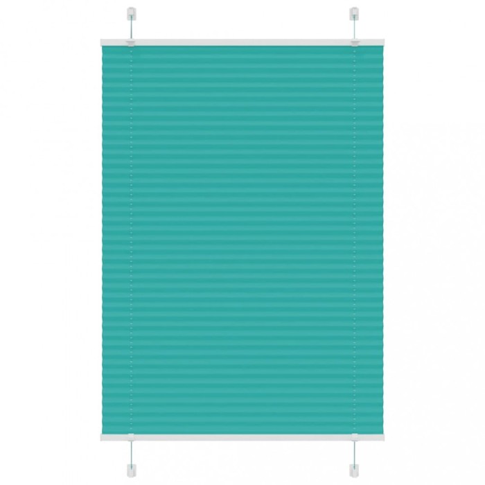 vidaXL Jaluzea plisată verde petrol 85x100cm Lățime țesătură 84,4 cm