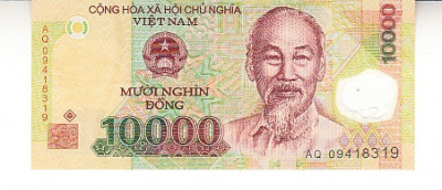 M1 - Bancnota foarte veche - Vietnam - 10000 dong - polimer foto