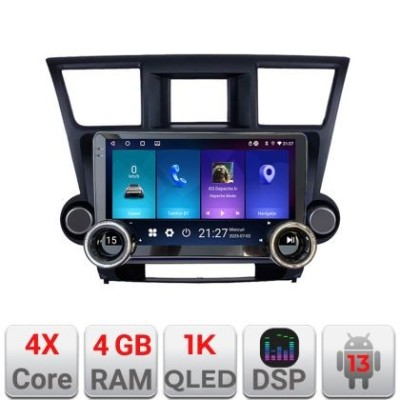 Navigatie Toyota Highlander 2007-2013 Edotec 4+64 10.5 inch Incell 1K android Wifi 5Ghz gps internet CarStore Technology foto