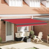 vidaXL Cortina Retractabilă Roșu 400 &times; 300 cm Material textil, Metal 3330700