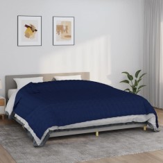 Pătură cu greutăți, albastru, 220x260 cm, 11 kg, textil foto