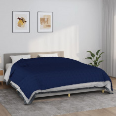 vidaXL Pătură cu greutăți, albastru, 220x260 cm, 11 kg, textil