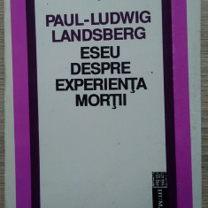 Landsberg / Eseu despre experienta morții - Problema morală a sinuciderii