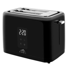 Prajitor de paine ETA Eron 8166 90000, 2 felii, 930 W, 7 niveluri de incalzire, afisaj LED, control tactil, otel inoxidabil, negru foto