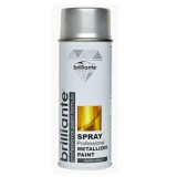 Vopsea Spray Gri Metalizat Brilliante 400ml, Acrilica, Luciu Intens, Aderenta Metal, Lemn, Plastic, Rezistenta Uzura