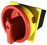 Intrerupator principal 20A 3 poli 4kW de urgenta incastrat cu placa galbena frontala 66x66mm IP65