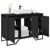 VidaXL Dulap pentru chiuvetă baie, negru, 91x35x60 cm, lemn prelucrat 848659