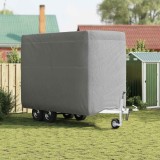 vidaXL Husă remorcă pentru cai gri 376x168x240 cm țesătură nețesă