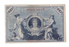 Bancnota Germania 100 mark/marci 7 februarie 1908, serie rosie, stare buna