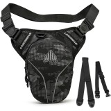 Geanta si Borseta Picior Moto LAICOBEAR, Extensibila, Impermeabila, Compartimente pentru Magneti Rezervor, Reflectorizanta, Negru