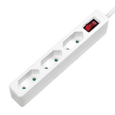 PRELUNGITOR LOGILINK, Euro skt x 3, conectare prin Schuko (T), cablu 1.5 m, 7.5 A, protectie contact accidental, on / off, alb, &amp;quot;LPS230&amp;quot; (timbru verde foto