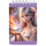Carnet cu spira 7 x 10.5 cm, 50 foi veline, Foc magic