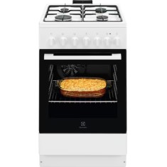 Aragaz mixt Electrolux LKK520032W, 4 arzatoare, Siguranta cuptor, Inaltime reglabila, Alb, Clasa A