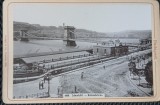 Fotografie tip CDV, Budapesta, Podul cu lanturi, inceput de secol XX
