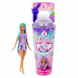 Papusa cu accesorii Barbie, Color Pop Reveal Fruit, Strugure, 8 surprize, HNW44