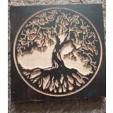 Lemn masiv Sculptat tree of life 10x10cm