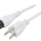 Cablu Alimentare IEC C5 la NEMA 5-15 1m Alb 7A