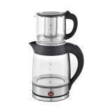 Set fierbator electric plus ceainic Zilan ZLN4858, 2200 W, 1.8L/0.8L, Argintiu