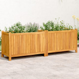 Cumpara ieftin Jardinieră de grădină cu căptușeală 153x38,5x50 cm, lemn acacia