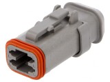 Conector Mamă 4-Pin IP68 Gri pentru Cablu-Cablu