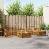 vidaXL Set de canapele de exterior 6 pcs natural Lemn Solid de Acacia 3373344