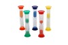 Set 5 miniclepsidre Tickit, nisip colorat, cronometrare diferita, jucarie educativa, multicolor, 3 ani+